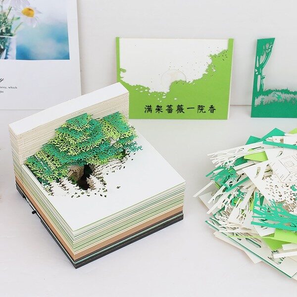 New Arrival Trehouse 3D Not Paper Pad Innovative Home Decorations Art Paper Crafts 3D Treehous Model 2